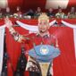 FOTO: Gubernur Provinsi Kalteng H Sugianto Sabran saat menyampaikan sambutan pada pembukaan FBIM dan Festival Kuliner Nusantara Tahun 2024, di Halaman Gor Indoor Serbaguna. (FOTO: IST) 