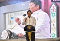FOTO: Wakil Gubernur Provinsi Kalteng H. Edy Pratowo saat menyampaikan sambutannya pada kegiatan Rembuk Stunting Provinsi Kalteng Tahun 2024. (FOTO: IST)