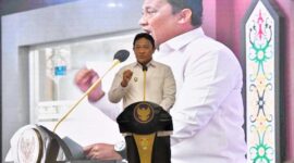 FOTO: Wakil Gubernur Provinsi Kalteng H. Edy Pratowo saat menyampaikan sambutannya pada kegiatan Rembuk Stunting Provinsi Kalteng Tahun 2024. (FOTO: IST) 