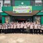 FOTO: Pegawai Puskesmas Cempaka Mulia menyambut kedatangan anggota tim survey Lafkespri tahun 2024. (FOTO: IST) 