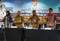FOTO: Sekda Provinsi Kalteng H. Nuryakin saat menghadiri Rakor Pelaksanaan Pemilu Dan Pilkada Serentak Tahun 2024. (FOTO: IST) 