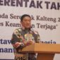FOTO: Wakil Gubernur Provinsi Kalteng H Edy Pratowo saat membacakan sambutan Gubernur Kalteng pada acara Diskusi Publik Jelang Pilkada Tahun 2024. (FOTO: IST) 