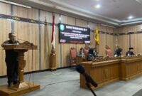 FOTO: Penyampaian laporan hasil rapat kerja gabungan DPRD Kotim tentang Ranperda APBD tahun anggaran 2023. (FOTO: IST).