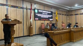 FOTO: Penyampaian laporan hasil rapat kerja gabungan DPRD Kotim tentang Ranperda APBD tahun anggaran 2023. (FOTO: IST).