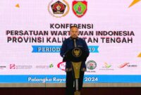 Sekda Kalteng Nuryakin saat membacakan sambutan Gubernur Kalimantan Tengah. (FOTO: IST)