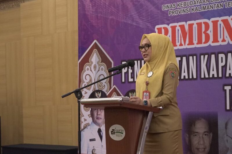 FOTO IST. Kepala Dinas Kebudayaan dan Pariwisata Provinsi Kalimantan Tengah Adiah Chandra Sari Saat memberikan sambutan. Selasa (30/7/2024). 