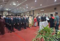 FOTO: IST. Pelantikan Anggota DPRD Kotim yang baru di ruang Paripurna Kantor DPRD Kotim.