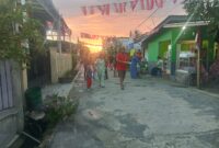 FOTO: Warga Jalan Delima 12 Sampit merayakan hari kemerdekaan. (IST)