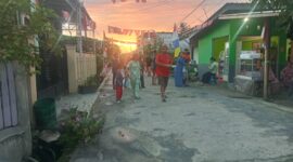 FOTO: Warga Jalan Delima 12 Sampit merayakan hari kemerdekaan. (IST)