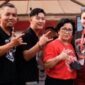Ketua DPRD Kotim Rinie Anderson (berbaju merah) memberikan dukungan dan motivasi bagi atlet Kotim di ajang PON nanti