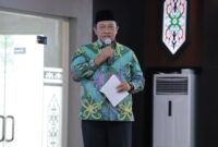 FOTO: Wakil Gubernur Kalteng H. Edy Pratowo saat menyampaikan sambutan Peringatan Maulid Nabi Muhammad SAW Tahun 1446 H. (IST)