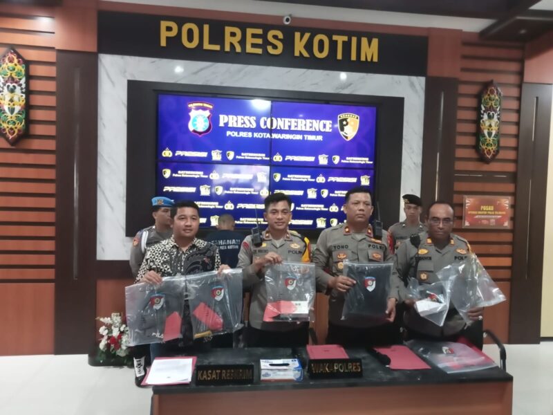 Poler Kotim menggelar press release kasus pembegalan di Sampit. 