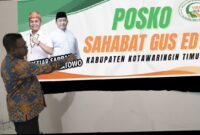 Susilo menjelaskan langkah kerja yang akan dilaksanakan Sahabat GusEdi dalam memenangakan Agustiar Sabran - Edi Pratowo