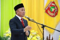 FOTO: Gubernur Kalimantan Tengah Sugianto Sabran dalam sambutannya pada ramah tamah. (IST)