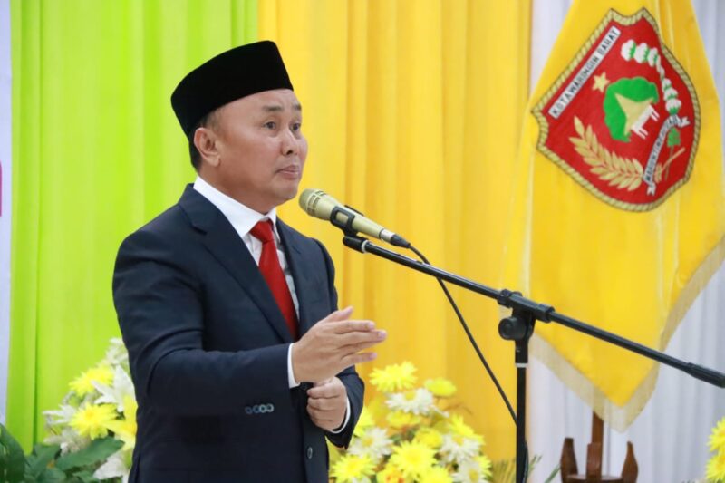 FOTO: Gubernur Kalimantan Tengah Sugianto Sabran dalam sambutannya pada ramah tamah. (IST)