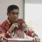 Kepala Diskominfosantik Prov. Kalteng Agus Siswadi saat menyampaikan sambutannya. (FOTO: IST)