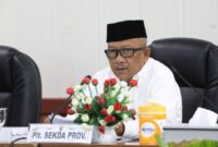 FOTO : Plt. Sekda H. M Katma F. Dirun Sampaikan Rilis Kesiapan Penyelenggaraan MTQ VII KORPRI Tingkat Nasional Tahun 2024 di Kota Palangka Raya. (IST)