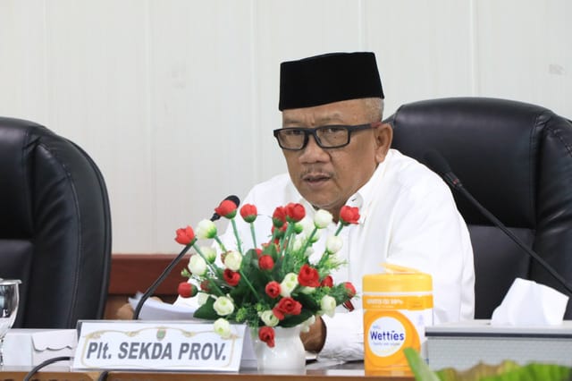 FOTO : Plt. Sekda H. M Katma F. Dirun Sampaikan Rilis Kesiapan Penyelenggaraan MTQ VII KORPRI Tingkat Nasional Tahun 2024 di Kota Palangka Raya. (IST)