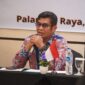 SAMBUTAN : Kadiskominfosantik Provinsi Kalteng Agus Siswadi saat menyampaikan sambutan sekaligus membuka pelatihan penulisan berita Humas Organisasi Perangkat Daerah (OPD), di salah satu hotel ternama di Palangka Raya. (IST)