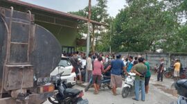 FOTO: Lokasi PT. MDP yang di geruduk para sopir di Jalan Jendral Sudirman Km 4,5 Sampit, Kabupaten Kotim.