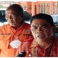 Asisten I Setda Kotim, Rihel kanan didampingi Kepala BPBD Kotim, Multazam kiri.(IST)