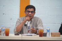 PAPARAN : Kepala Dinas Kominfosantik Provinsi Kalteng Agus Siswadi saat sampaikan paparan saat Forum Group Discussion bagi Pengelola SP4N-LAPOR! Lingkup Organisasi Perangkat Daerah (OPD) Provinsi Kalteng, di Elti Park.(IST)