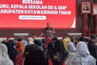 Halikinnor saat audiensi dengan para guru se kotim.(IST)