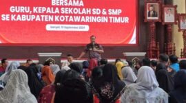 Halikinnor saat audiensi dengan para guru se kotim.(IST)