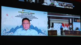 FOTO: Wakil Gubernur memberikan arahan dalam High Level Meeting TPID secara virtual.(IST)