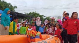 Ratusan Anak TK dengarkan ajaran dari pemateri BPBD Kotim.(IST)