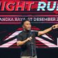 ARAHAN : Gubernur Provinsi Kalteng H Sugianto Sabran saat menyapaikan arahan saat menghadiri Sabrun Night Run 5K, di Bundaran Besar Palangka Raya. (IST)