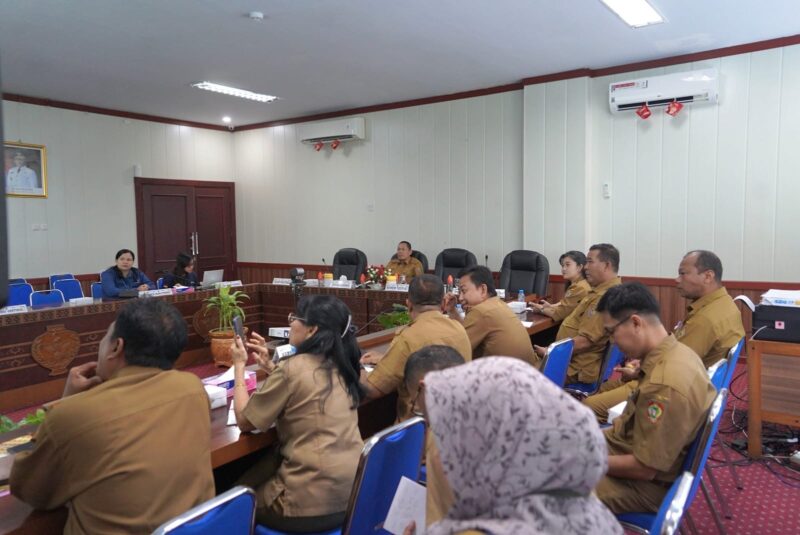 Yuas Elko simak Rapat Inflasi Virtual dari Aula Bajakah Kalimantan Tengah.(IST)