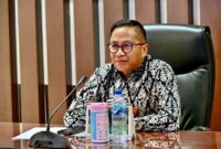 Kepala Bapperida Kalteng Leonard S. Ampung mengikuti launching secara virtual.(IST)