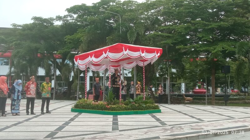 Wakil Gubernur Kalimantan Tengah Edy Pratowo saat memberikan sambutan uparaca.(IST)