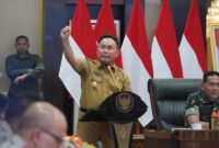 ARAHAN : Gubernur Provinsi Kalteng H Sugianto Sabran saat menyampaikan arahannya saat rapat koordinasi Persiapan Cetak Sawah dan Swasembada Jagung Tahun 2025 di Provinsi Kalteng, bertempat Aula Jayang Tingang, Kantor Gubernur, Selasa (7/1).(IST)