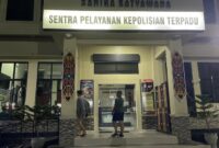 SPKT Polres Kotim saat beberapa orang tua korban asusila membuat laporan.(IST)
