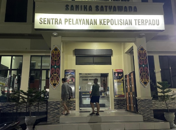 SPKT Polres Kotim saat beberapa orang tua korban asusila membuat laporan.(IST)