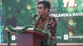 Kepala Diskominfosantik Kalteng Agus Siswadi saat memberikan sambutan.(IST)