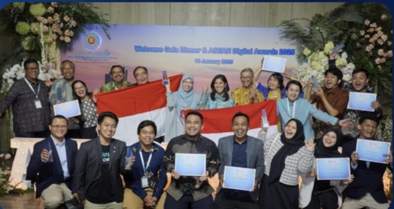 PENGHARGAAN: Indonesia meraih Sembilan penghargaan pada ASEAN Digital Awards 2025 yang dilaksanakan di Bangkok, Thailand, Kamis (16/1) malam.(IST)