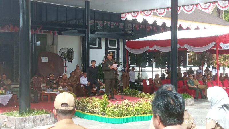 Wakil Gubernur Edy Pratowo saat menyampaikan amanat Menteri Kehutanan RI.(IST)