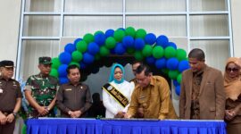 MERESMIKAN: Bupati Kotim, Halikinnor saat meresmikan perpustakaan daerah, Senin (20/1).(IST)