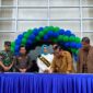 MERESMIKAN: Bupati Kotim, Halikinnor saat meresmikan perpustakaan daerah, Senin (20/1).(IST)