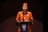 Sahli Ekkeubang Yuas Elko saat menyampaikan salam Gubernur Kalimantan Tengah.(IST)
