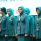 DILANTIK : Ketua TP-PKK/ TP Posyandu Provinsi Kalteng Aisyah Thisia Agustiar Sabran bersama Ketua TP-PKK/ TP Posyandu se-Indonesia dilantik secara resmi oleh Ketua Umum TP PKK dan Pembina Posyandu Tri Suswati Tito Karnavian, Rabu (19/2).(IST)