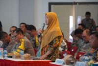 SAMBUTAN : Asisten Perekonomian dan Pembangunan Sri Widanarni menghadiri rapat tindak lanjut Teknis Swasembada Jagung Provinsi Kalimantan Tengah (Kalteng) di Tahun 2025 di Graha Bhayangkara Polda Kalteng, Kamis, (30/1).(IST)
