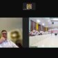 SAMBUTAN : Kepala Bapperida Provinsi Kalteng Leonard S. Ampung saat menyampaikan sambutan via Zoom Meeting pada acara Forum Gabungan Perangkat Daerah Tahun 2025, Rabu (19/2).(IST)
