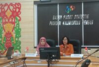 Sri Widanarni bersama Kepala BPS Kalteng Agnes Widiastuti.(IST)