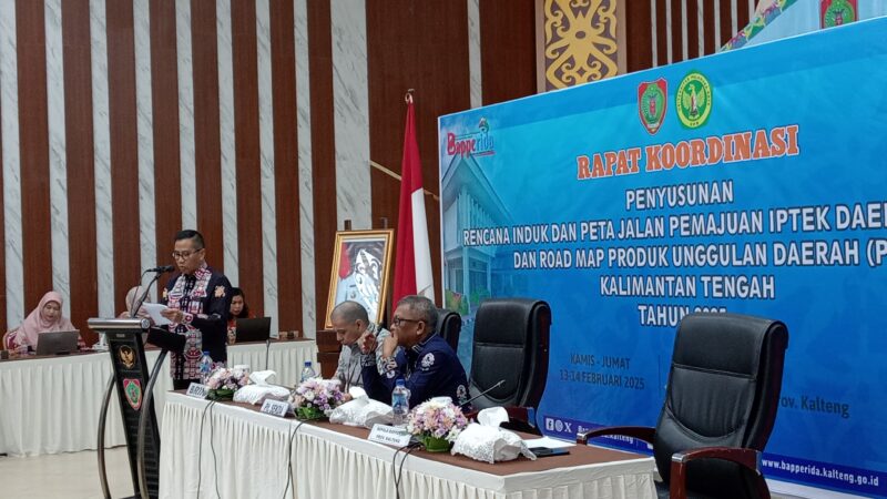 Plt. Sekda Kalteng Katma F Dirun sata menghadiri rapat koordinasi.(IST)