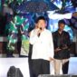 SAMBUTAN : Plh Sahli Gubernur Bidang Pemkumpol, Suharno saat menyampaikan  sambutan pada acara Fantastic Islamic Concert dan Tarhib Ramadan 2025 yang di laksanakan Bundaran Besar Palangka Raya, Sabtu (22/2) malam.(IST)