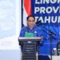 SAMBUTAN : Sekretaris DLH Provinsi Kalteng Noor Halim saat menyampaikan sambutan pada pelatihan mengenai Sistem Amdalnet yang di gelar di salah satu Hotel ternama di Palangka Raya, Senin (17/2).(IST)